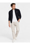 Men's Zippered Navy Blue Cardigan - 2