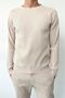Men's Crew Neck Ribbed Knit Sweater Stone - 27012 - 2