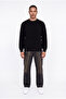 Men's Thessaloniki Knitted Clean Stitching Crew Neck Oversize Knitwear Black - 6