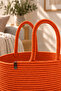 Lavin Wicker Decorative Rope Basket – Multi-Purpose Organizer Basket with Handles and Woven Design - 4