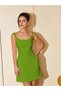 Rochie mini, verde - 5