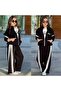 Girl's 3-Thread Ribbed Zippered Tracksuit Set – Stripe Detailed 43168-S - 2