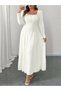 Rochie maxi , alb - 5