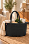 Lavin Wicker Decorative Rope Basket – Multi-Purpose Organizer Basket with Handles and Woven Design
