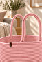 Lavin Wicker Decorative Rope Basket – Multi-Purpose Organizer Basket with Handles and Woven Design - 3