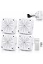 CCTV Camera Junction Box 4-Pack, Waterproof Security Camera Mounting Base, Cable Management Box for Bullet Cameras, CCTV Camera Wall Mount Bracket with Screws & Wall Plugs, (4-Pack White)