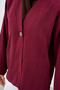 Women's V-Neck Single Button Cardigan Claret Red - 5