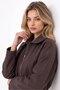 Brown Belted Pleated Bomber Lined Trench Jacket - 3