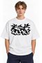 Unisex Women's and Men's T-Shirt with Saint Cloud and Angel Patterned Design, Printed Oversized, Thick Fabric, Comfortable Cut.