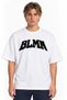 Unisex Women's Men's T-Shirt with Front Blmn Text Pattern Design Printed Oversize Thick Fabric Comfortable Cut T-Shirt - 2