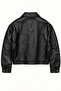 Oversized Fit, Zipper Closure, Double Pocket Flap, Short, Seasonal, Shirt Collar, Faux Leather Jacket 695 - 8