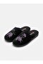 Embroidered Patterned Plush Lined Indoor House Slippers Soft Non-Slip Sole - 3