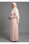Double-Breasted, Inside-Out Tie-Up Collar, Piping Detailed Powder Prayer Dress - 2