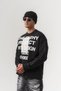 Project Print Detailed Oversize Crew Neck Men's Sweatshirt - 5