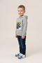 Boy's Sweatshirt with Hood, Printed, 2 Thread Fleece, 100% Cotton - 2
