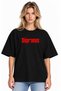 Unisex Women's Men's New the Sopranos Text Patterned Design Printed Oversized Thick Fabric Relaxed Cut T-Shirt - 2