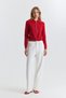 Wide Collar Zippered Cardigan - 2