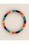 Square Crystal Stone Porcelain Coated Elastic Bracelet - 3