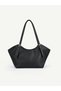 Black Shk355 Large Volume, Buckle Detailed, Zippered, Adjustable Strap, Hand and Shoulder Bag - 5