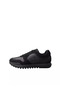 Men's Genuine Leather Suede Detailed Logo Black Sneaker - 7
