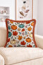 Decorative Fall Pumpkin and Maple Leaf Pattern Throw Pillow Cover with Fringe and Tassels - 2