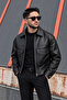Oversized Fit, Zipper Closure, Double Pocket Flap, Short, Seasonal, Shirt Collar, Faux Leather Jacket 695 - 3
