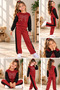Girls' Bowknot Tracksuit Set with Sequin Print Sweatshirt and Comfortable Sweatpants - 2