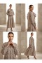 Flounce Dress with Belted Collar Detail