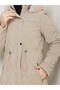 Nowa Cebi Zippered Stylish Quilted Coat Mink - 4