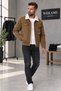 Men's Casual Regular Fit Fur Lined Denim Jacket - 2