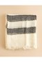 Women White And Black Embellished Light Knitted SCARF - 3