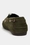 Lorena Khaki Suede Leather Marine Lace Detail Flat Sole Women's Loafer - 7