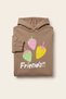 Girl's Sweatshirt with Strawberry Print, 3-Thread Fleece, 100% Cotton - 3