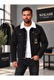 Men's Casual Regular Fit Fur Lined Denim Jacket