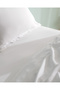 Adenya Sepeti Crep Double 100% Cotton Flat Duvet Cover Set - White - 5