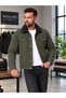 Men's Casual Regular Fit Fur Lined Denim Jacket - 2
