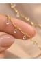 Transparent Drop Stone Wavy Chain Necklace Gold Color Minimal Women's Necklace - 2