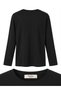 Women's black basic long sleeve t-shirt - 7