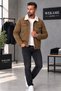 Men's Casual Regular Fit Fur Lined Denim Jacket - 4