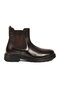 Brown Genuine Leather Men's Classic Chelsea Boots with Side Elastic and Non-Slip Sole 287 - 2