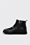 Genuine Leather Black Leather Black Suede Women's Classic Boots 757Sza26906 - 2