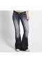 Y2K Super Low Waist Slim Fit Spanish Flare Jeans Anthracite Smoked Pants