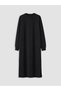 Black Crew Neck A-Line Sweat Dress