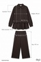 Ruffle Placket Zippered Bitter Brown Double Set - 4