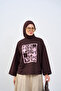 Women's Retro Floral Framed Long Sleeve Body Brown - 2