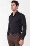 Black 100% Cotton Breathable Easy-Iron Long Sleeve Slim Fit Shirt Gk 766 - 2