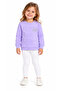 9809-26 Girl's Stone Embroidered Bow Detailed Crew Neck Sweatshirt 1–4 Years