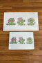 Decorative Digital Printed Set of 2 Bath Mat Non-Slip Base Toilet Set - 2