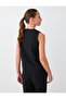 Black Low-Cut Detailed Japanese Jacquard Vest - 7