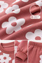 Girls Floral Pattern 2 Yarn Tracksuit Set Sweatshirt and Jogger Pants Casual Sportswear Comfortable Fit Kids Tracksuit Set 2-9 Years - 5